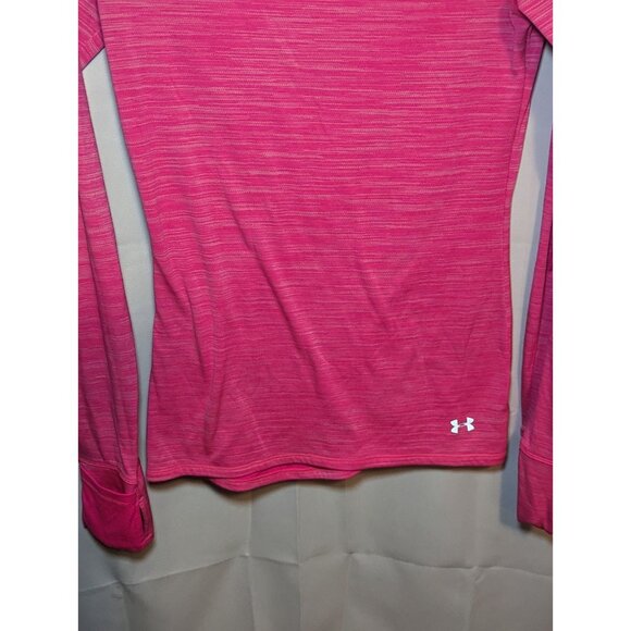 Under Armour Sweater Womens Medium Pink All Season Gear Turtleneck Long Sleeve - Picture 6 of 16